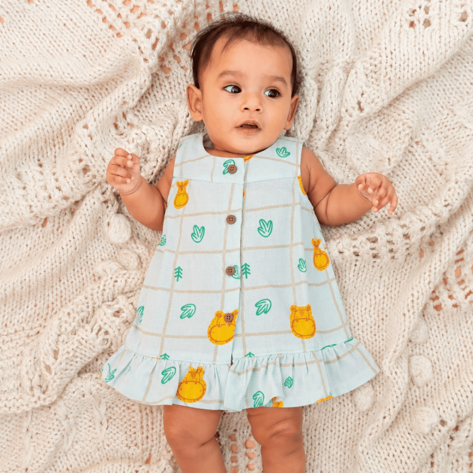 Sugar Stone - Muslin Sleeveless A-Line Frock (Pack of 2)