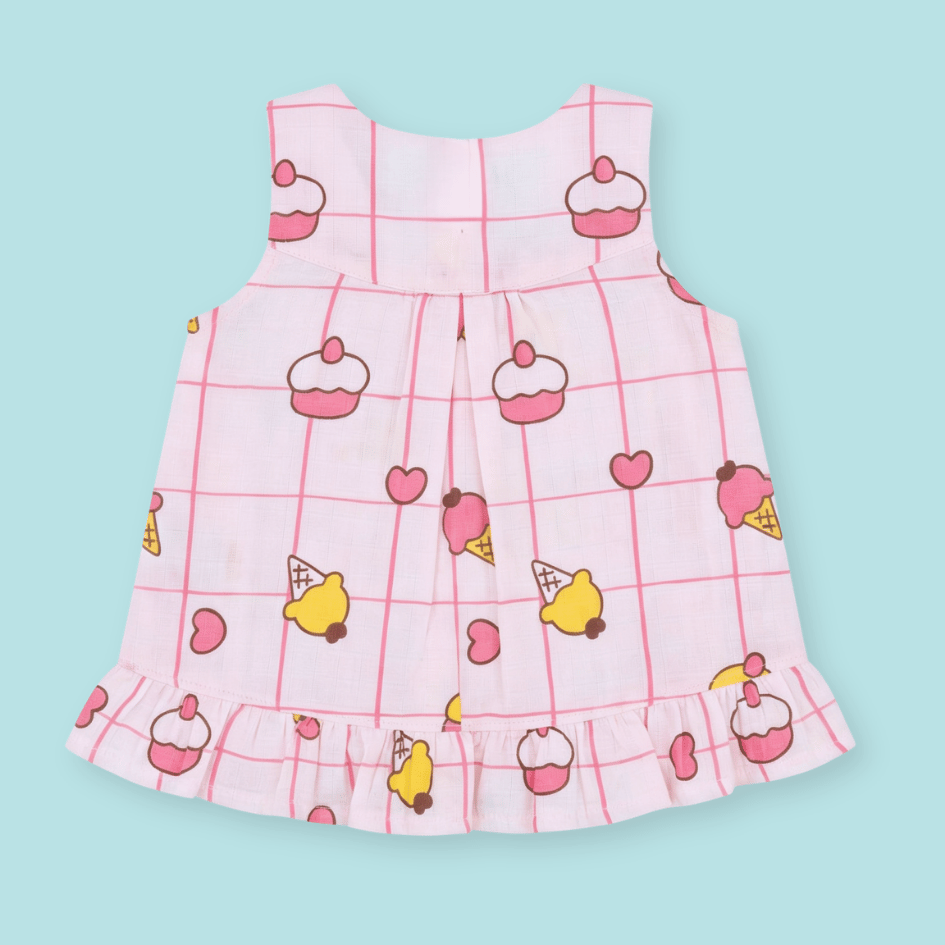 Sugar Stone - Muslin Sleeveless A-Line Frock (Pack of 2)