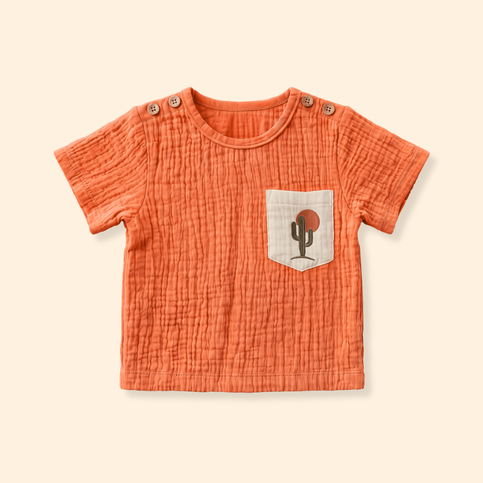 Rusty Cactus - Crinkled Muslin Co-ord Set with Pocket