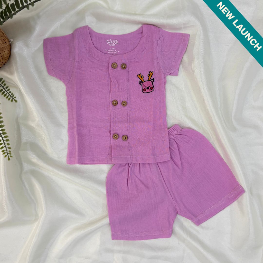 Pink Deer - Muslin Co-ord Set