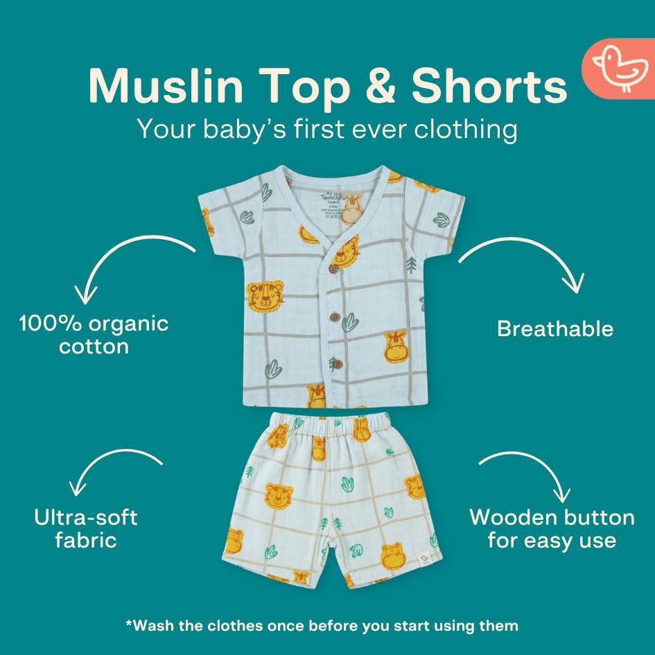 Rainbow Ride - Muslin Top and Shorts