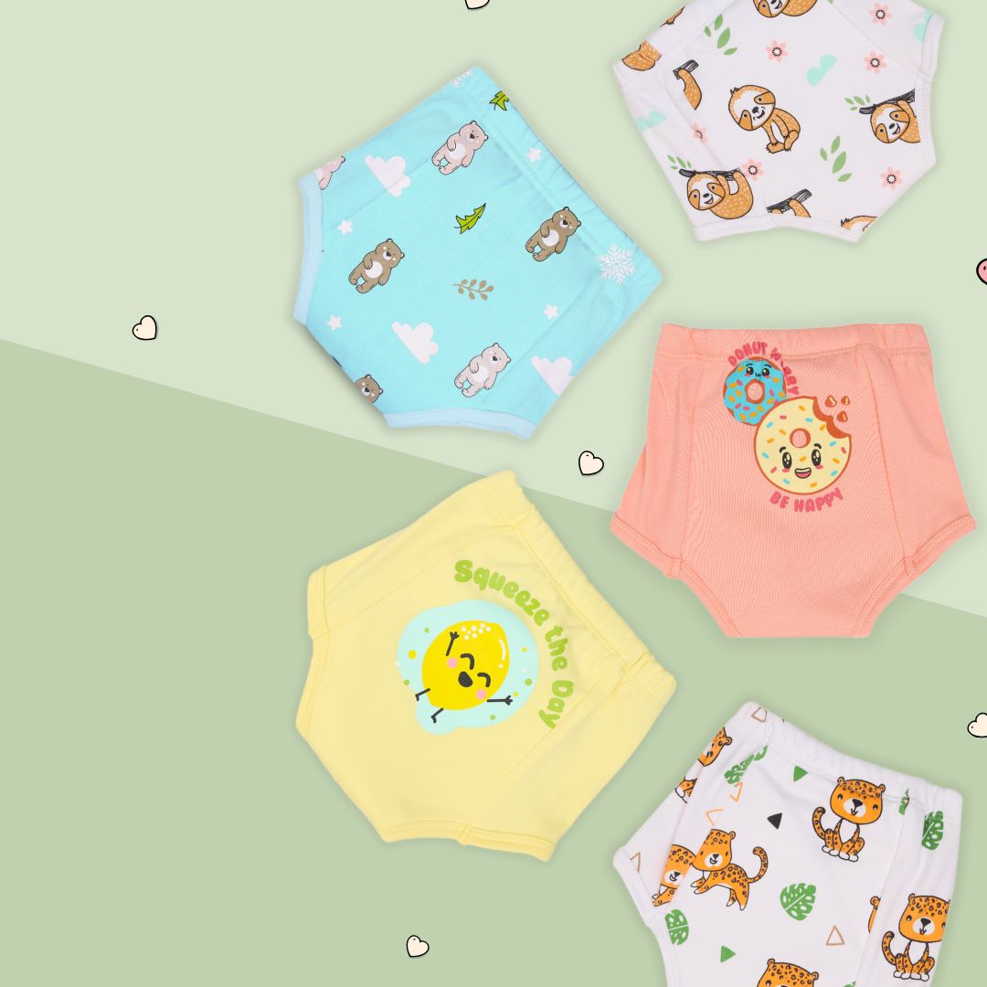 Sunny Smiles (Pack of 5)  - Ultra Undies - Baby Padded Underwear