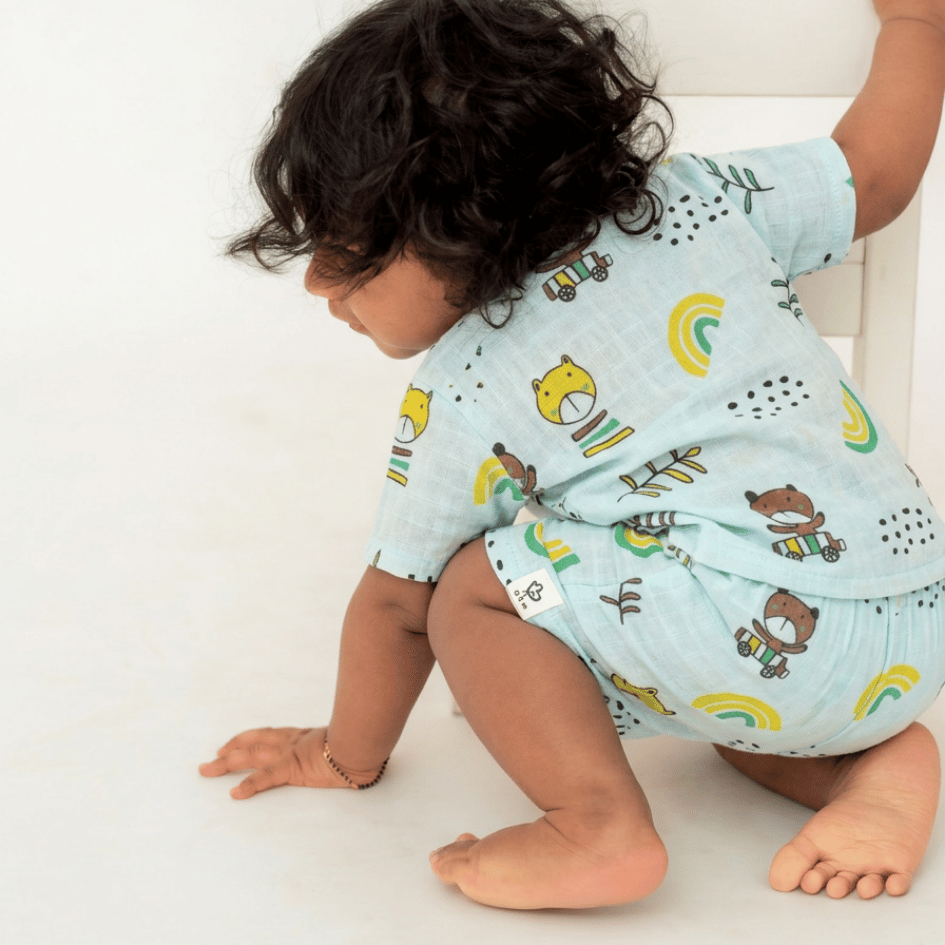 Rainbow Ride - Muslin Top and Shorts