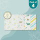 Muslin Organic Cotton Wipes Small for babies (Pack Of 4)