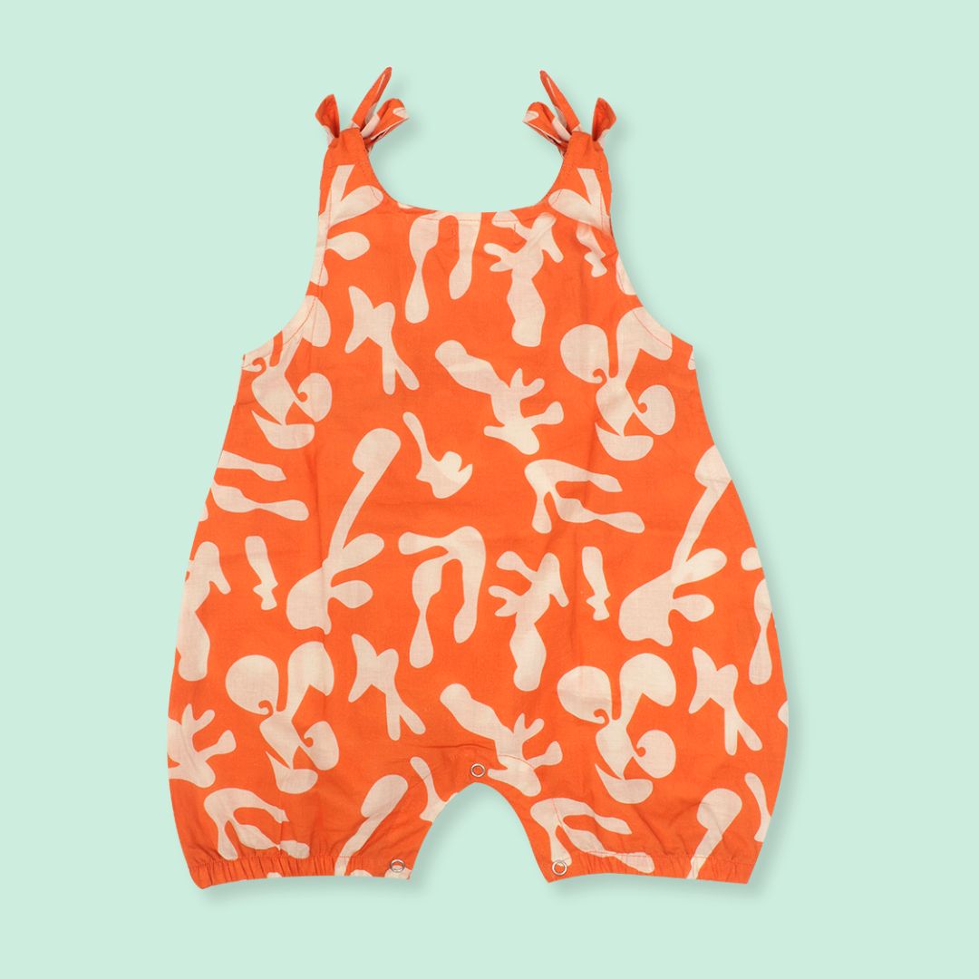 Stampscape - Mulmul Cotton Knot Type Romper