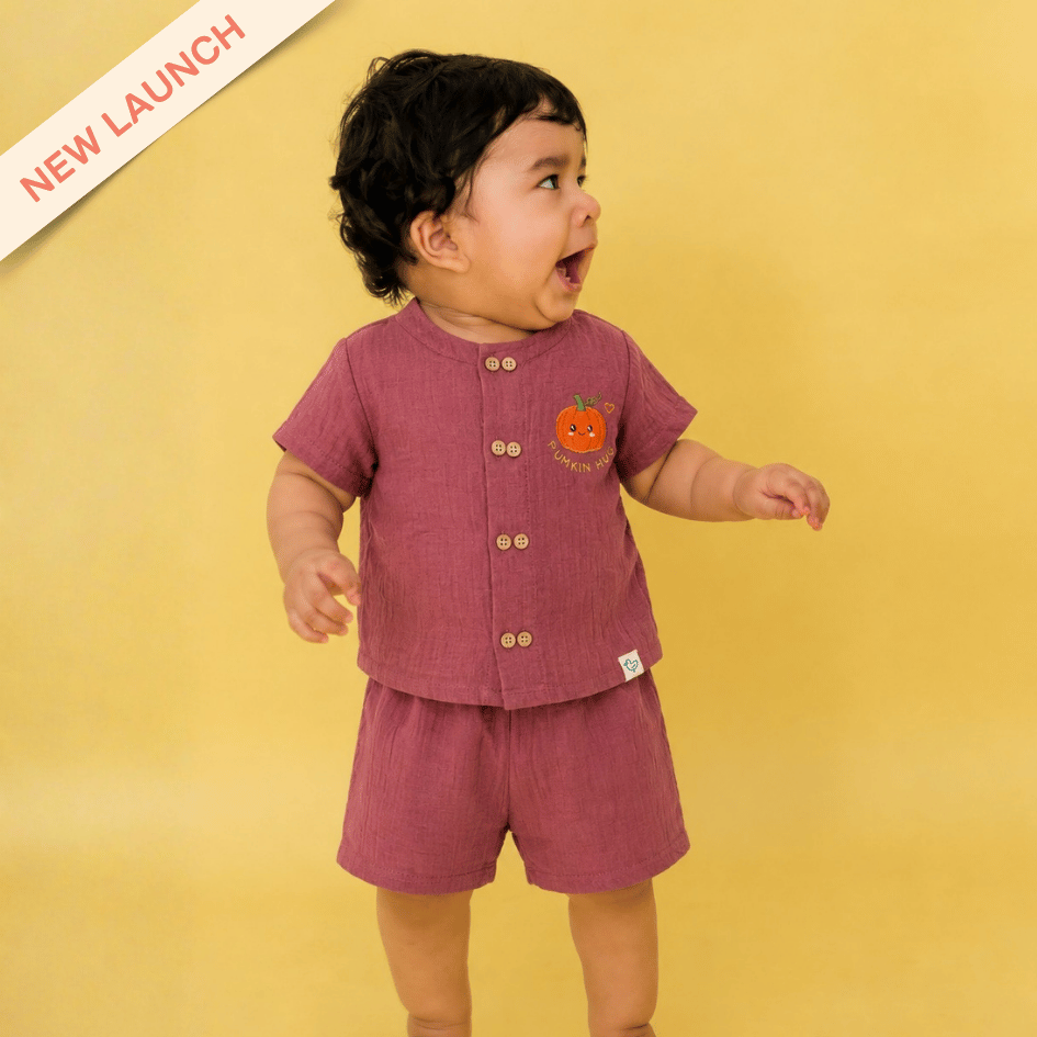 Little Pumpkin - Crinkled Muslin Co-ord Set