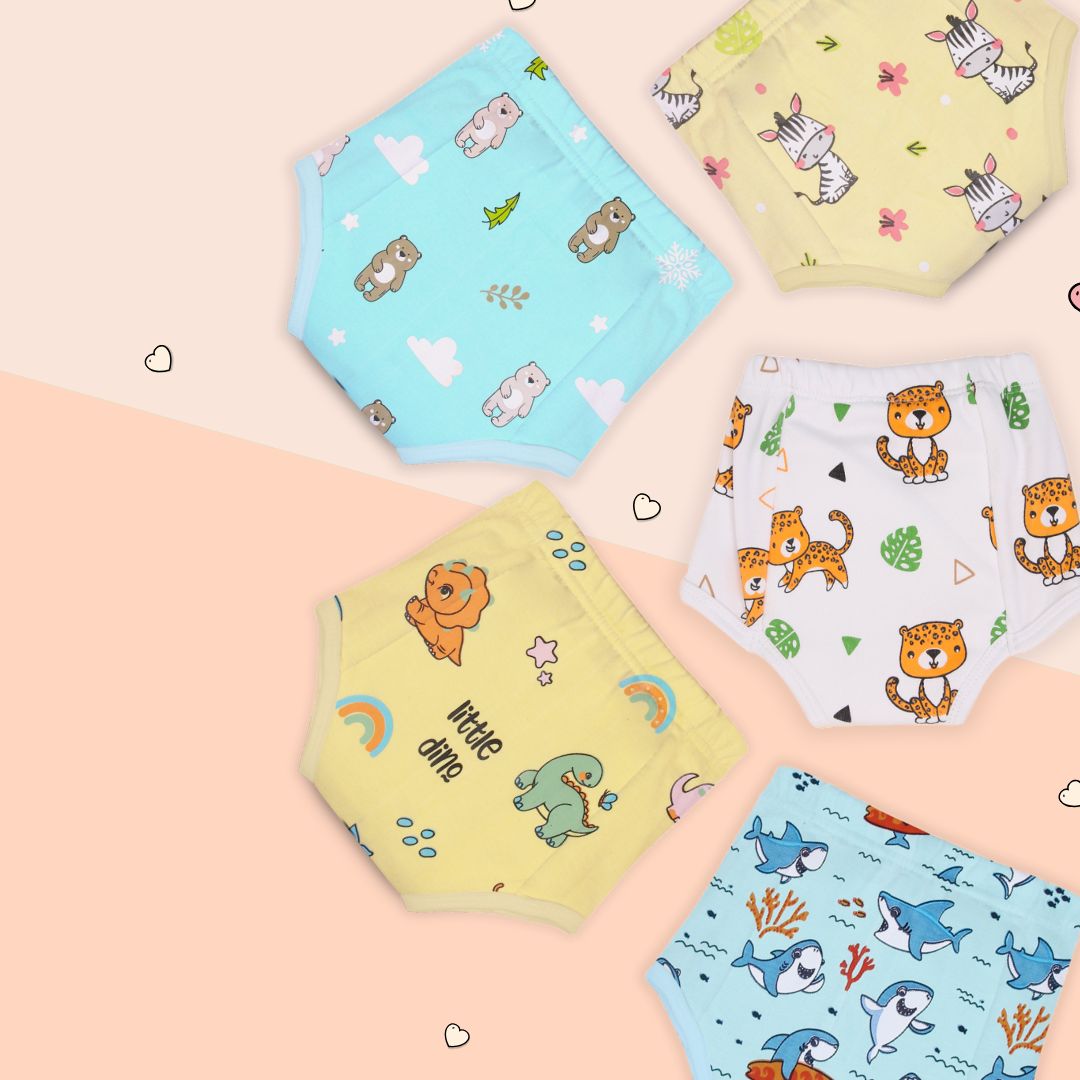 Critter Crew (Pack of 5)  - Ultra Undies - Baby Padded Underwear