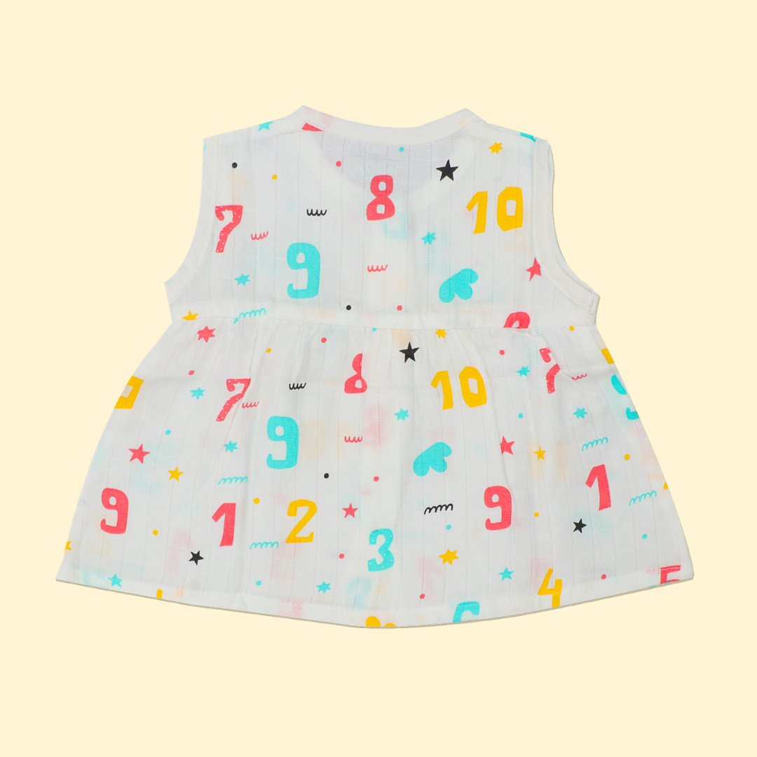 Shell Hopper - Muslin Sleeveless Frock - Pack of 2