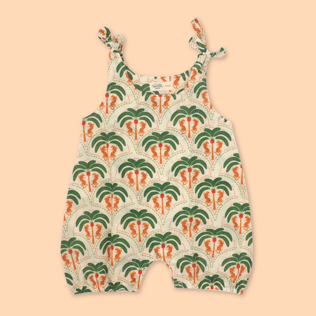 Lilsplash - Mulmul Cotton Knot Type Romper Pack of 2