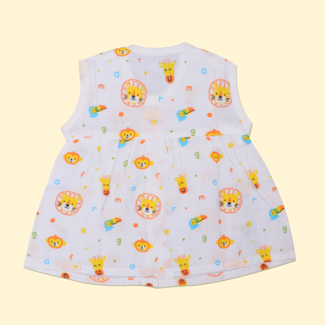 Shell Hopper - Muslin Sleeveless Frock - Pack of 2