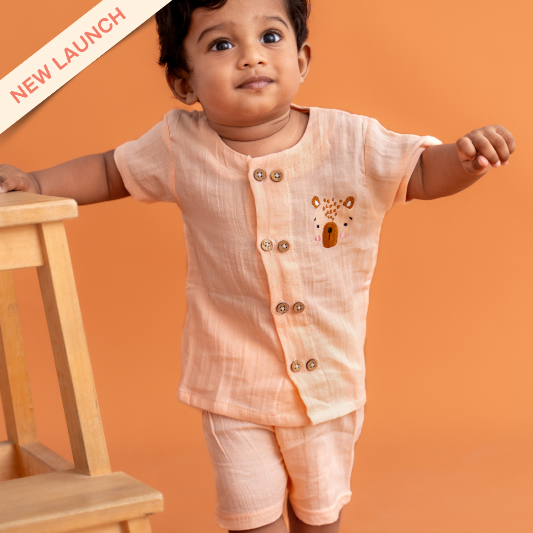 Teddyboo - Crinkled Muslin Co-ord Set