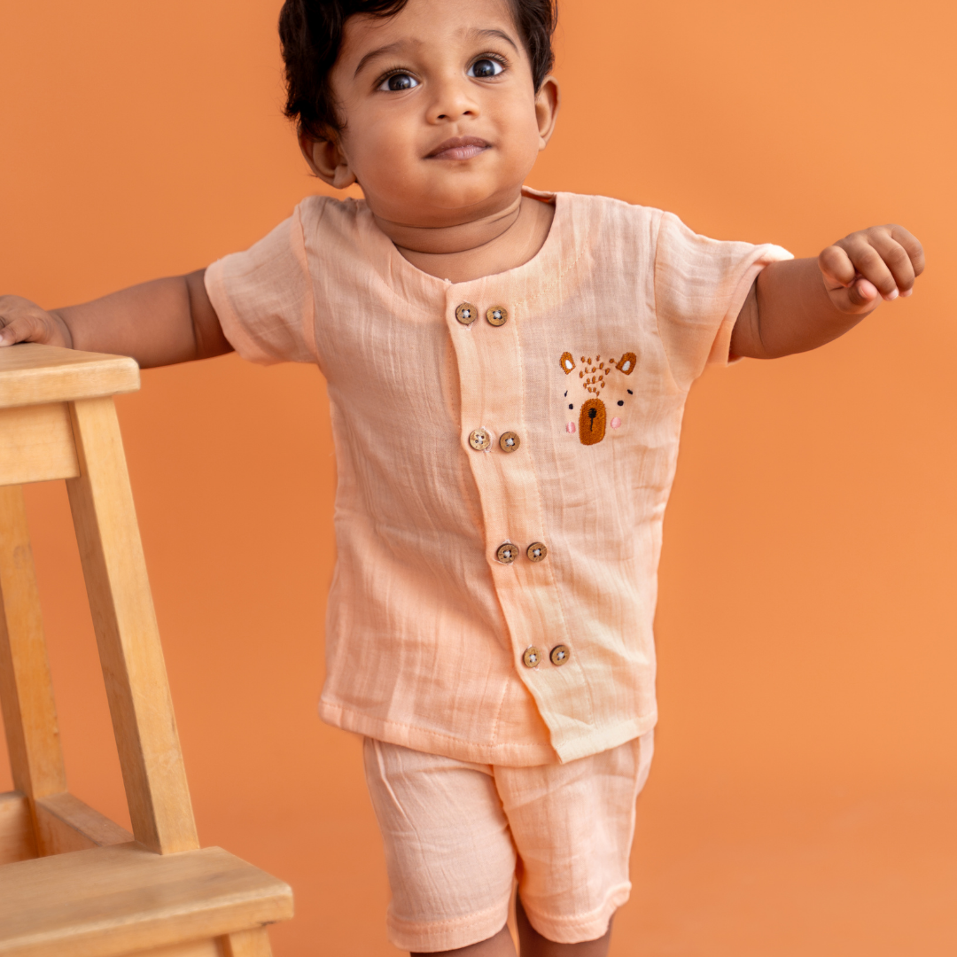 Teddyboo - Crinkled Muslin Co-ord Set