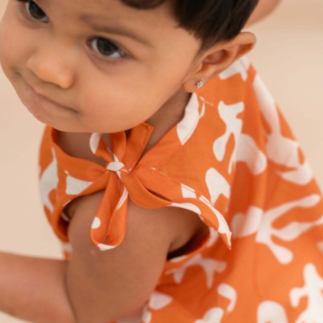Stampscape - Mulmul Cotton Knot Type Romper