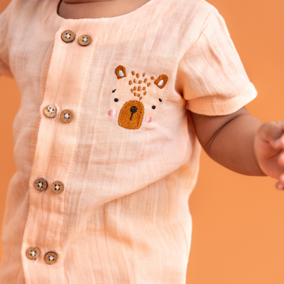 Woofie - Crinkled Muslin Co-ord Set