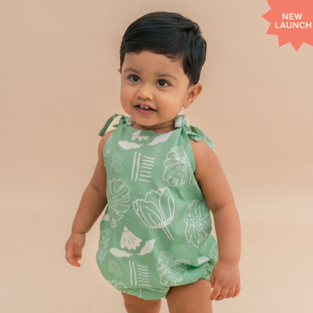 Stampscape - Mulmul Cotton Knot Type Romper