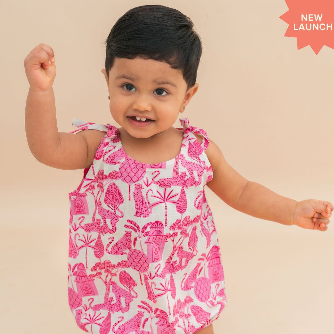 Stampscape - Mulmul Cotton Knot Type Romper