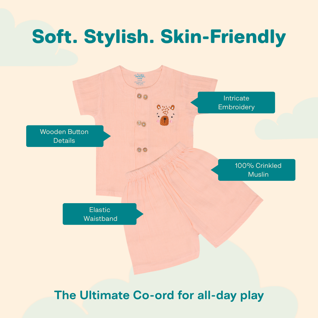 Woofie - Crinkled Muslin Co-ord Set