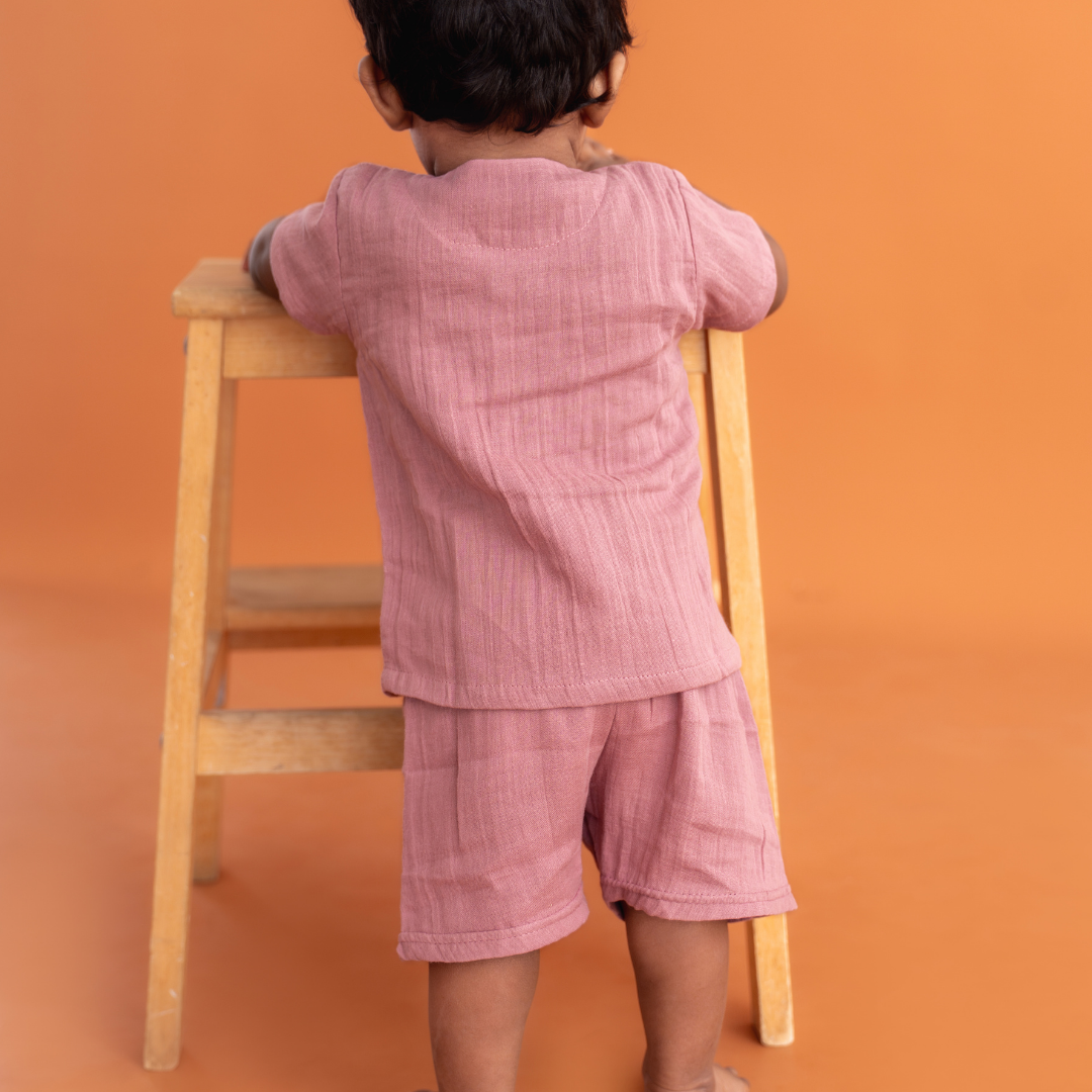 Woofie - Crinkled Muslin Co-ord Set