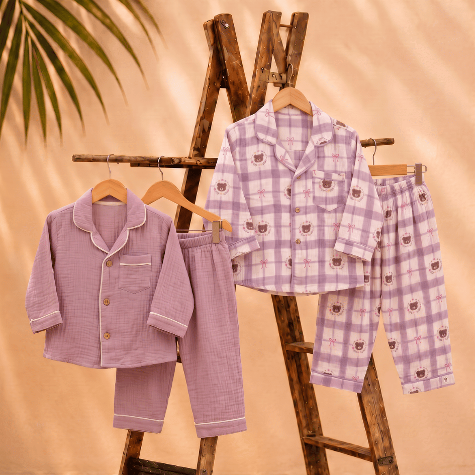 Lemonade Days - Crinkled Muslin Sleepsuit Pack of 2
