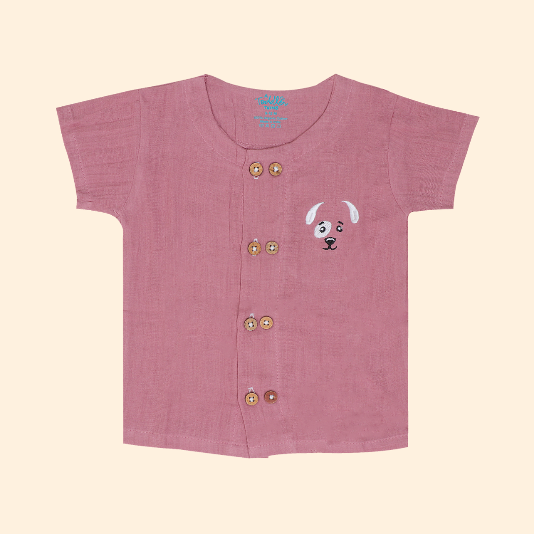 Woofie - Crinkled Muslin Co-ord Set