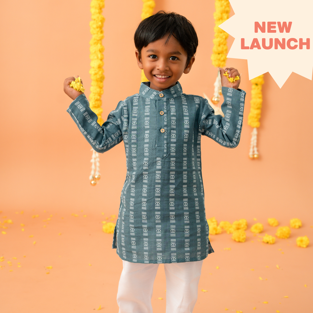 Tharai - Full Sleeve Kurta Pyjama Set