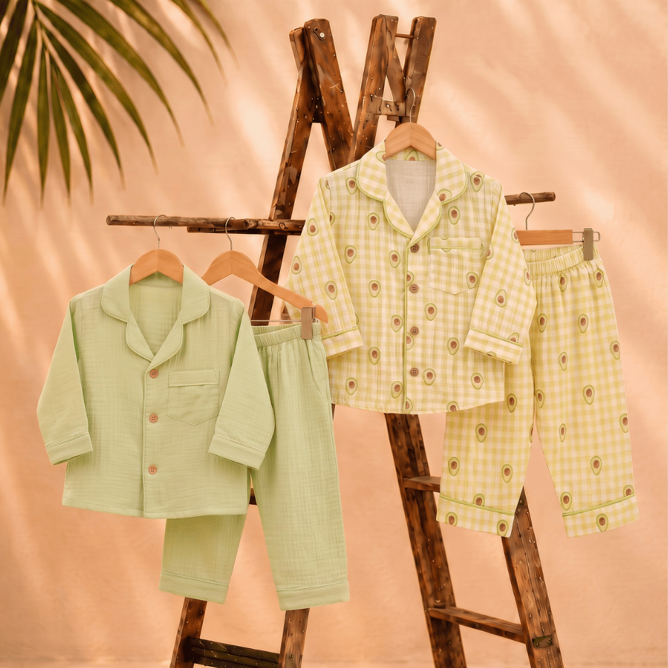 Lemonade Days - Crinkled Muslin Sleepsuit Pack of 2