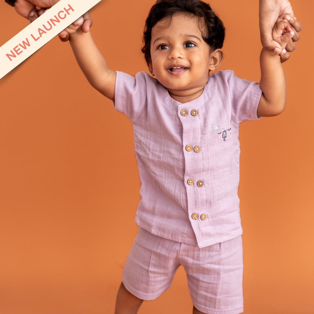 Lil Koala - Crinkled Muslin Co-ord Set