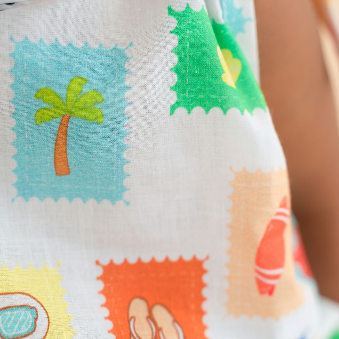 Stampscape - Mulmul Cotton Knot Type Romper