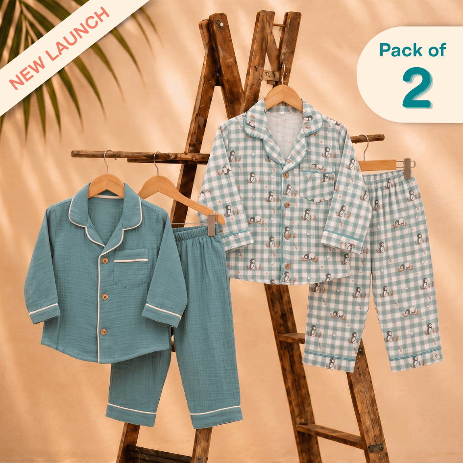 Lemonade Days - Crinkled Muslin Sleepsuit Pack of 2