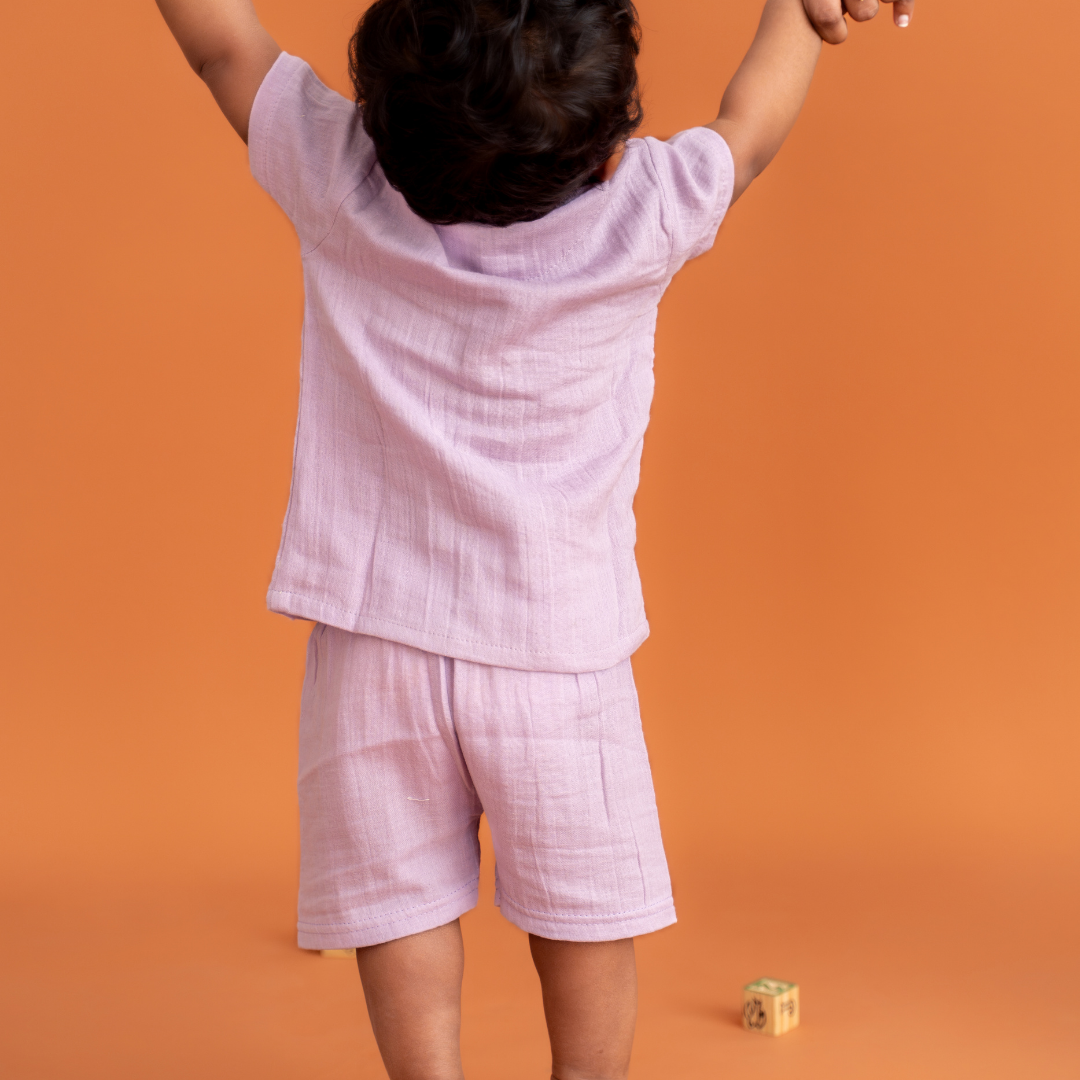 Woofie - Crinkled Muslin Co-ord Set
