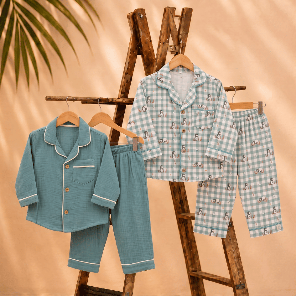 Lemonade Days - Crinkled Muslin Sleepsuit Pack of 2