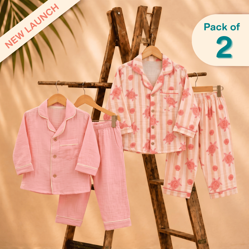 Lemonade Days - Crinkled Muslin Sleepsuit Pack of 2