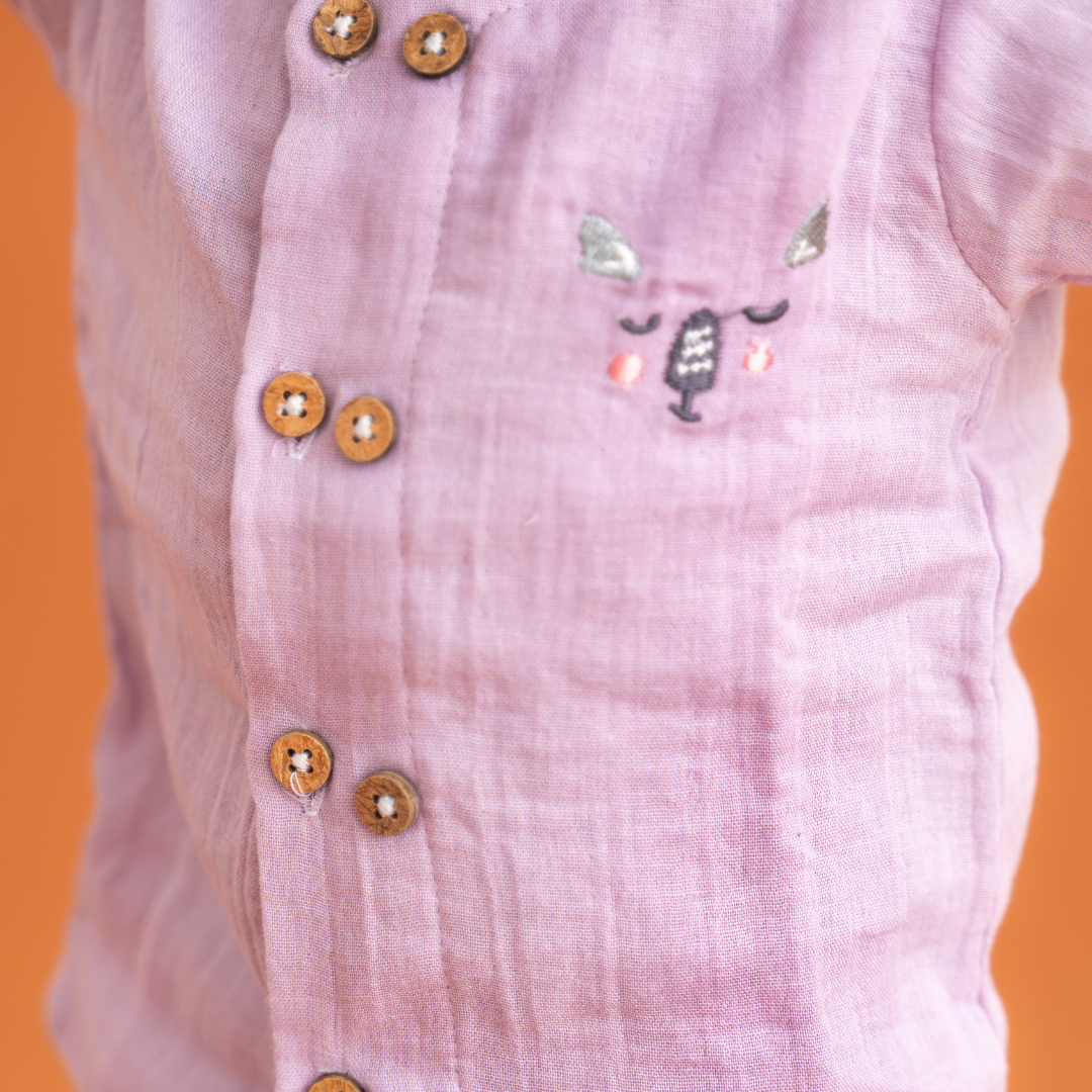 Woofie - Crinkled Muslin Co-ord Set