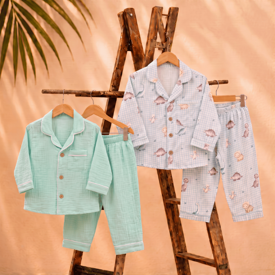 Lemonade Days - Crinkled Muslin Sleepsuit Pack of 2
