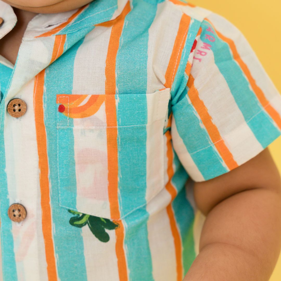 Citrus Splash - Mulmul Cotton Coord Set