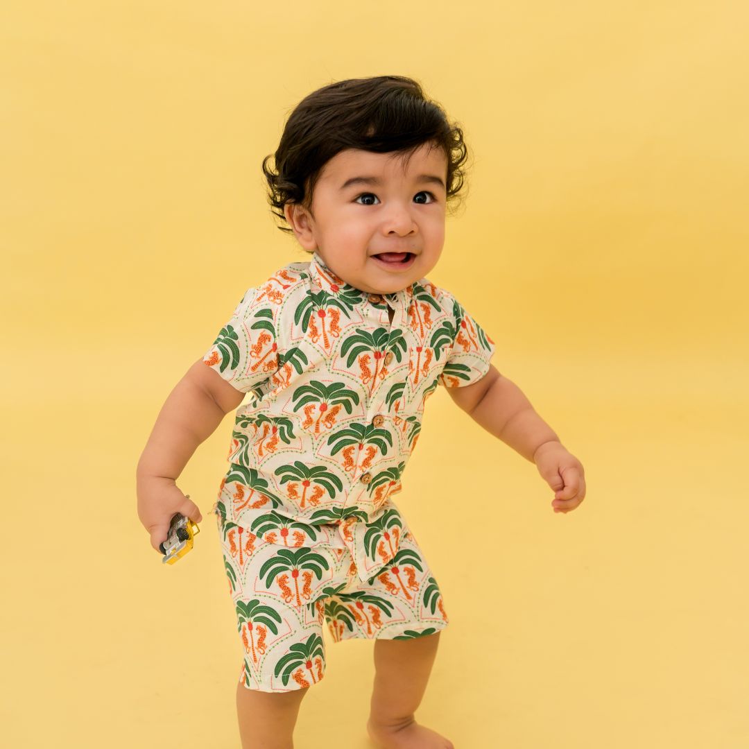 Sunny Safari - Mulmul Cotton Coord Set
