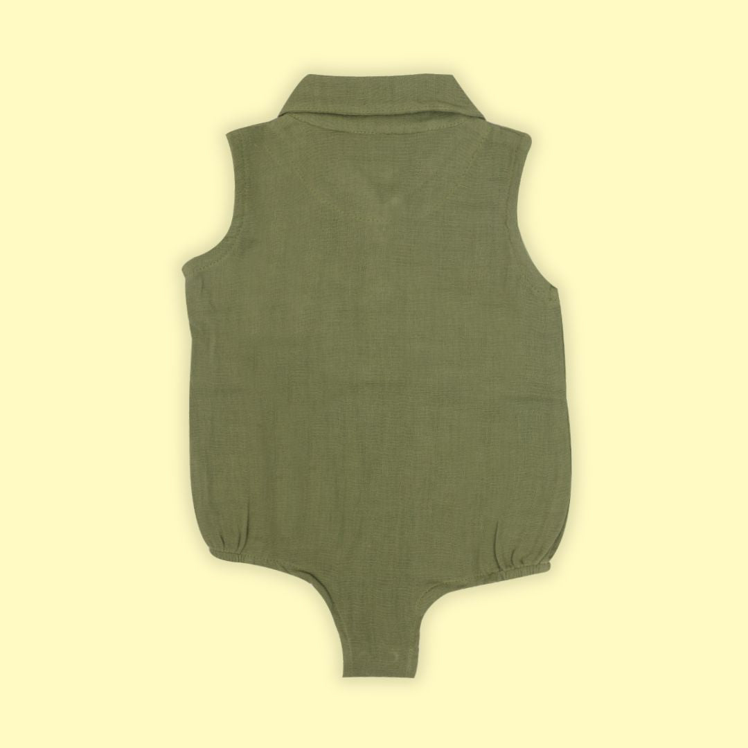Cinnamon - Muslin Bee Romper for Babies