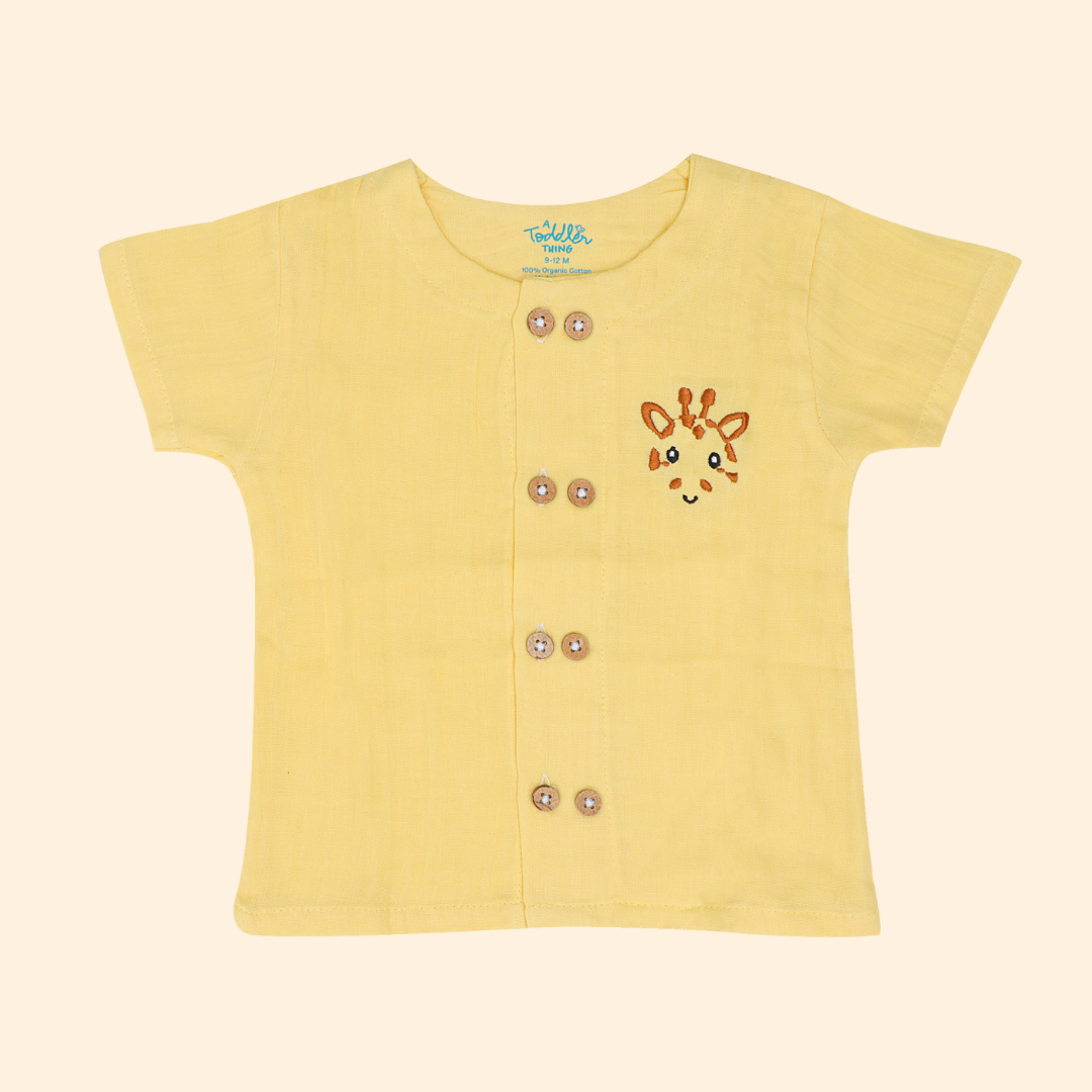 Woofie - Crinkled Muslin Co-ord Set