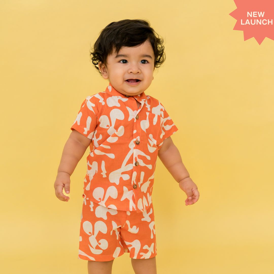 Sunny Safari - Mulmul Cotton Coord Set