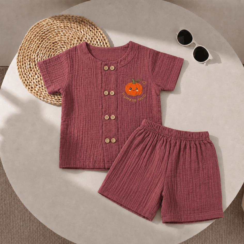 Little Pumpkin - Crinkled Muslin Co-ord Set
