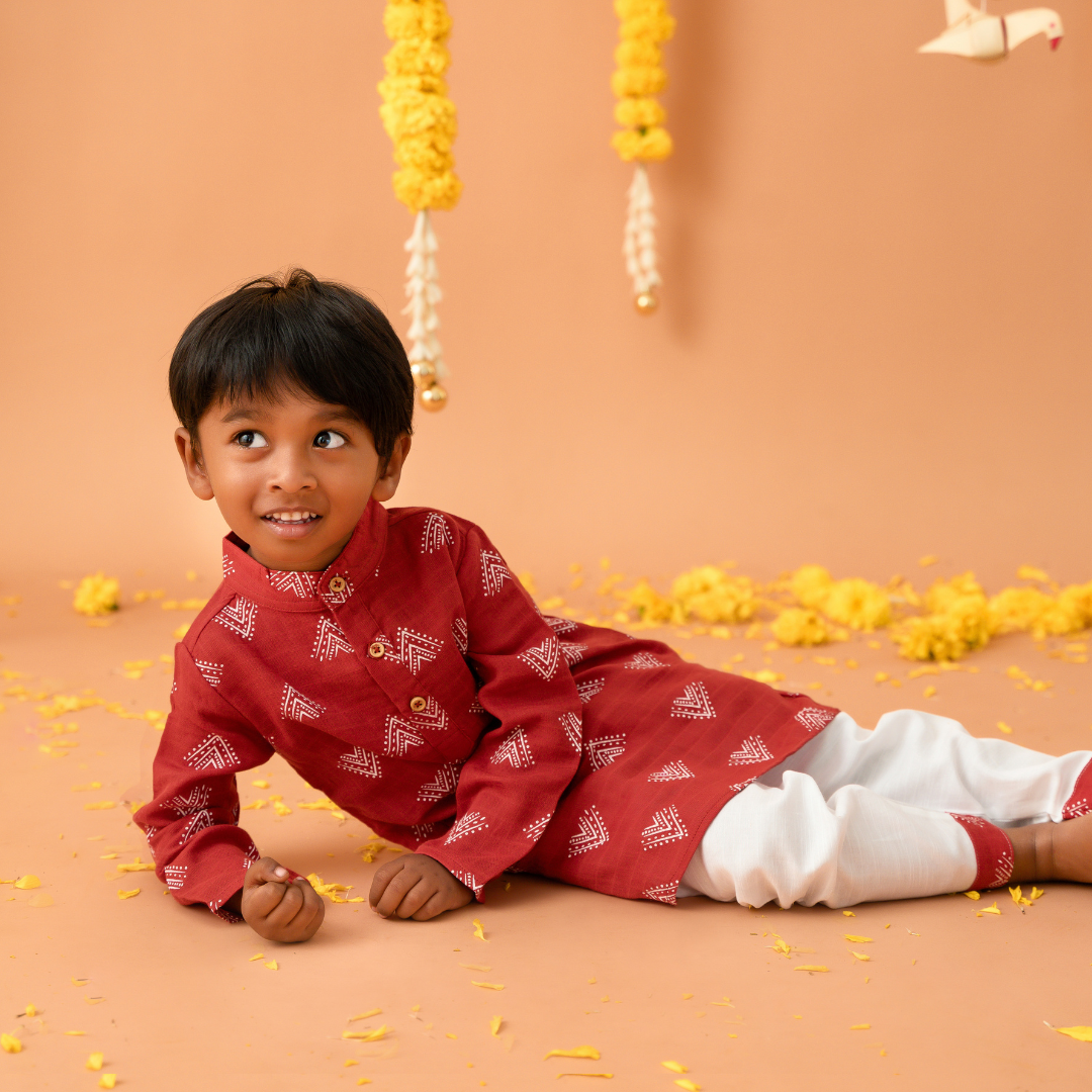 Tharai - Full Sleeve Kurta Pyjama Set