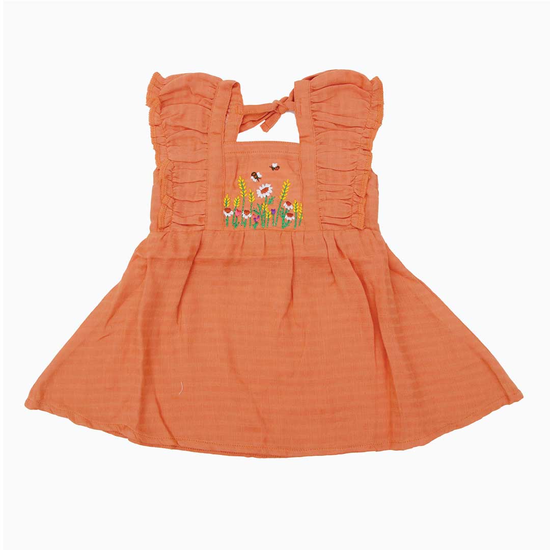 Coral Bee - Muslin frock for girls