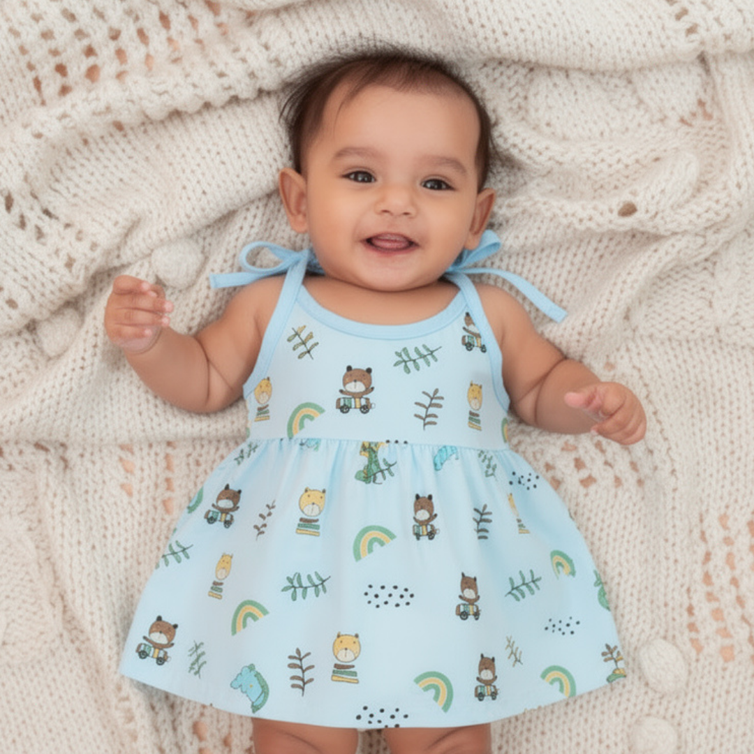 Rainbow Days - Muslin Knot Frock - Pack of 2