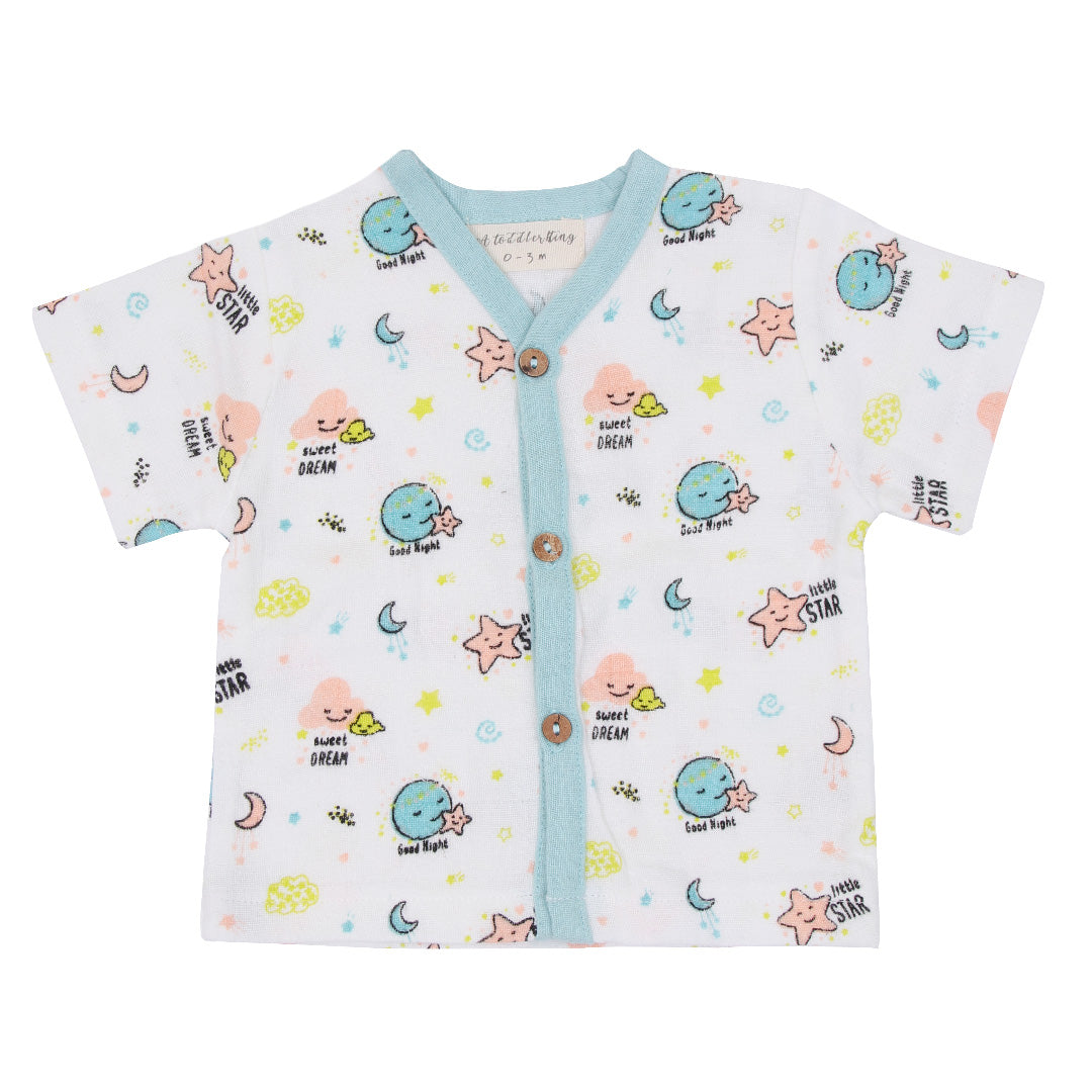 Rockabye Baby Half Sleeve Button Top and Shorts