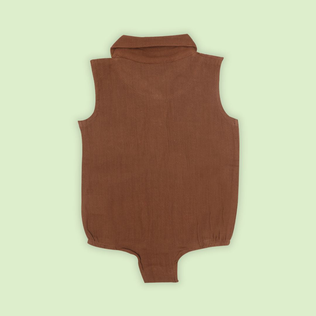 Cinnamon - Muslin Bee Romper for Babies