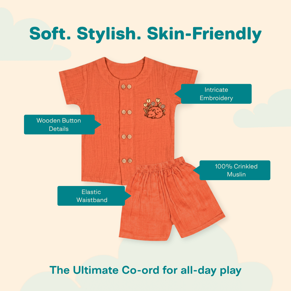 Rusty Prickle - Crinkled Muslin Co-ord Set