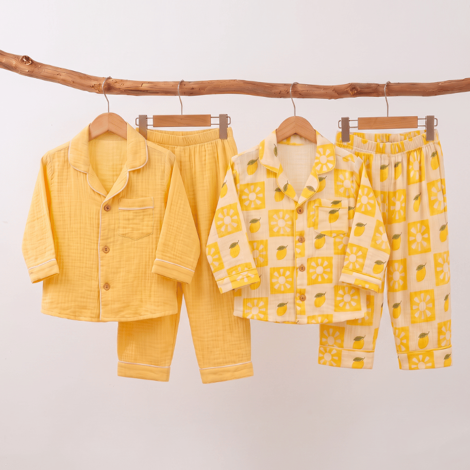 Lemonade Days - Crinkled Muslin Sleepsuit Pack of 2