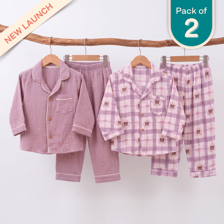 Lemonade Days - Crinkled Muslin Sleepsuit Pack of 2