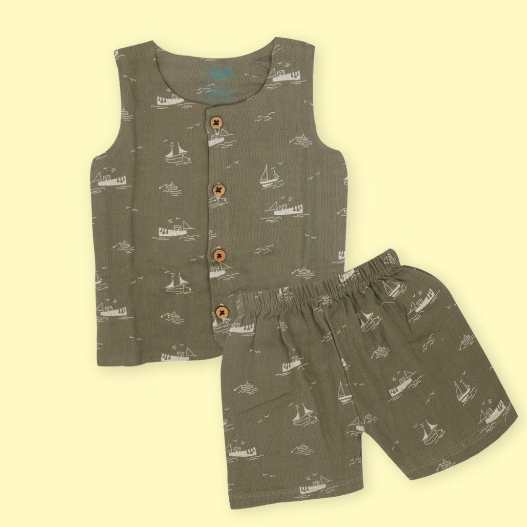 Tiny Wheel - Muslin Jabla and Shorts for Babies and Toddlers