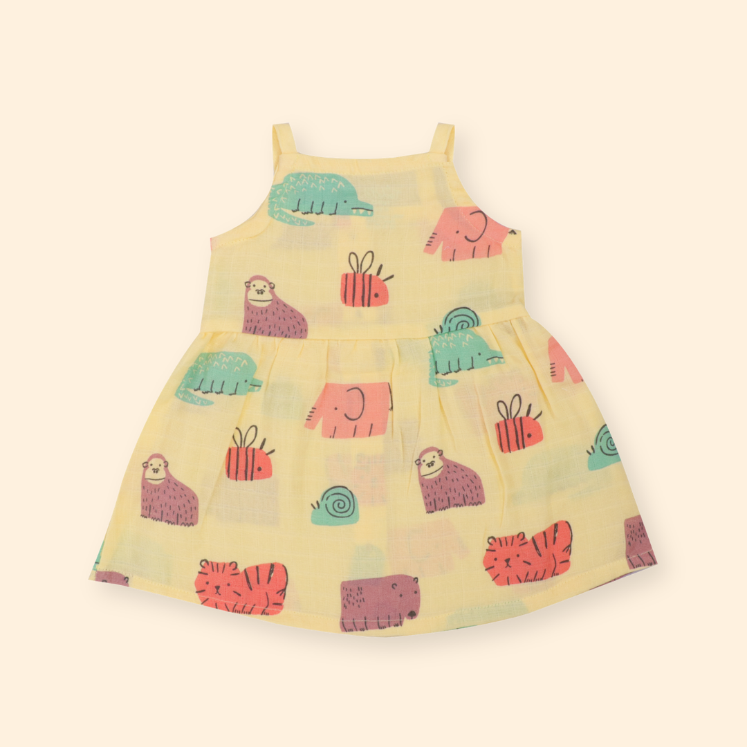 Trek Time -  Muslin Shoulder Strap Frock (Pack of 2)